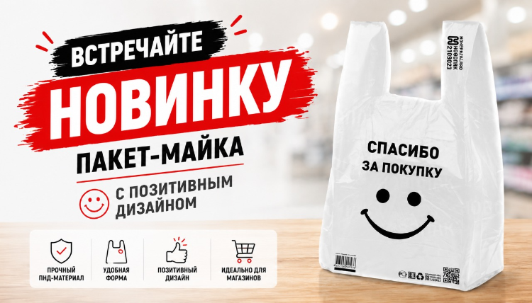 Встречайте новинку — пакет-майка с позитивным дизайном